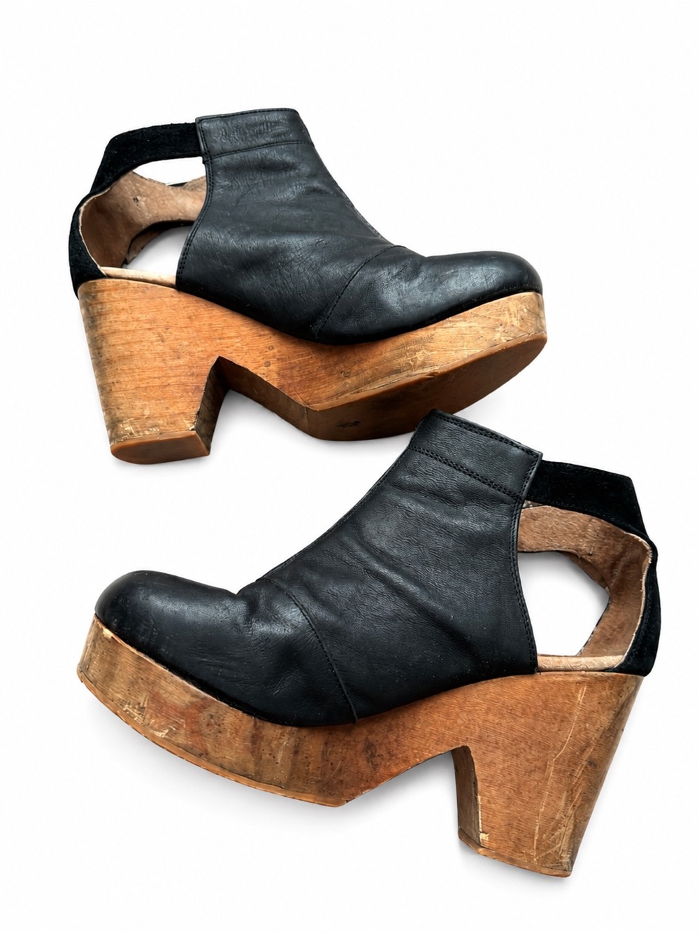 Free People Amber Orchard Clog Boots Black Leather EU 38 US 8 Made in Spain - Picture 13 of 16